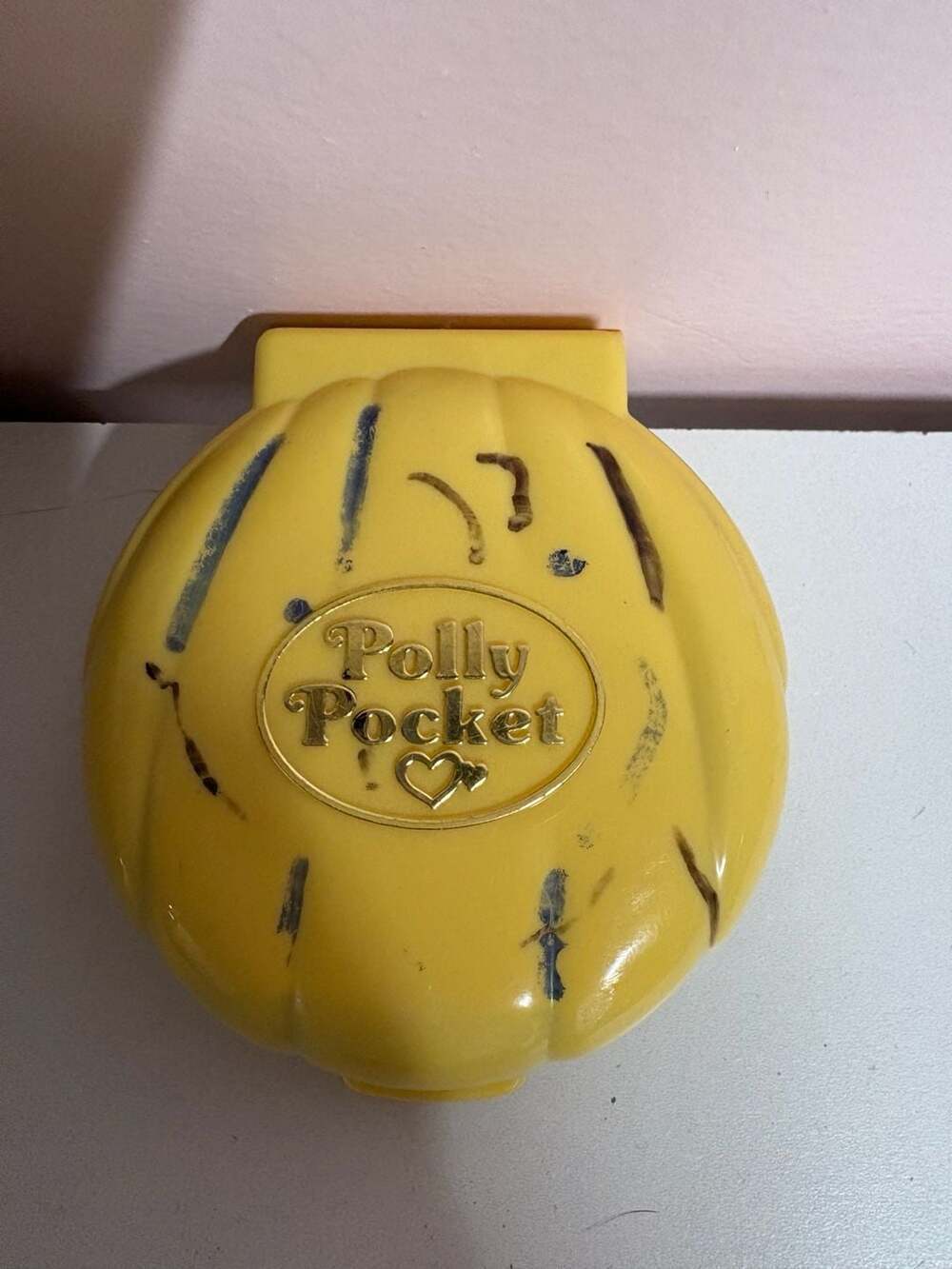 Vintage 1989 Polly Pocket Nancy's Wedding Day / Bridesmaid Polly Yellow Compact